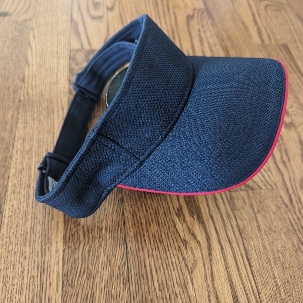 Simplicity Beau Rivage Deep Navy Blue Red Triming Visor Hat